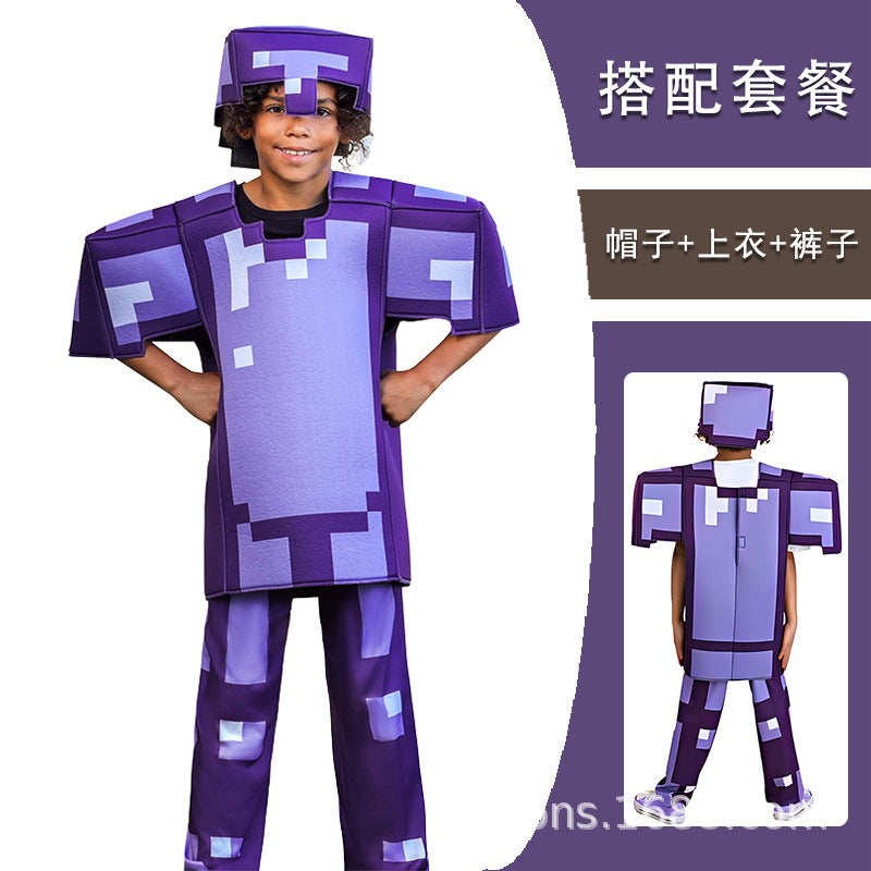 Wansheng children's costume my world MC party cosplay cos costume costumes minecraft
