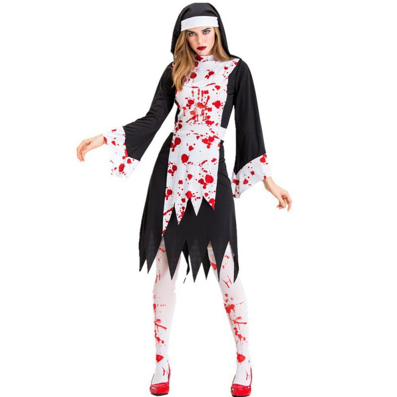 Halloween horror bloody vampire zombie costume repair women's clothing adult party Carnival cos costume performance costume