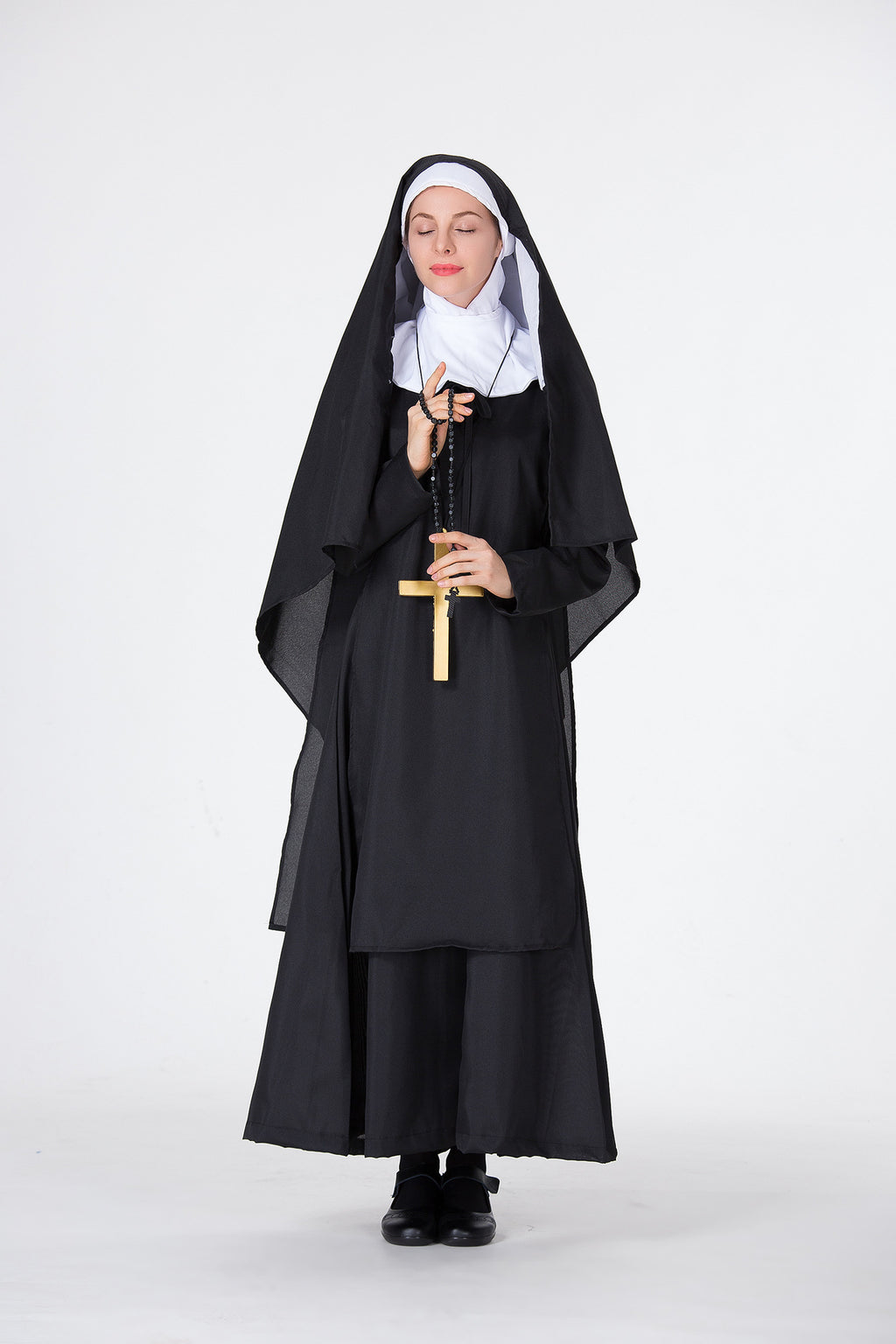 New Amazon Halloween performance wear Virgin Mary costume nun's outfit priest costume ball performance costume