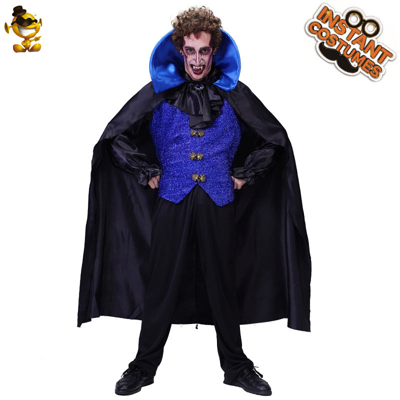 Adult men Halloween horror vampire party costume big male vampire role play performance costumes