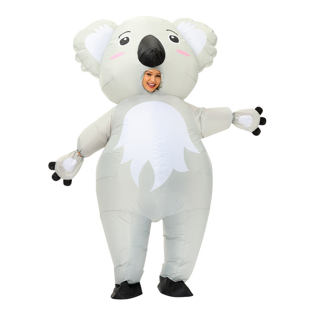 Cross-border Halloween pink pig koala inflatable clothing funny cartoon doll body inflatable clothing ball performance costume