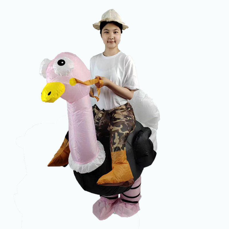 Ostrich inflatable clothing cross-border swing costume holiday party campus parent-child activities doll clothing modeling catwalk