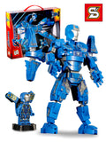 S brand Avengers building blocks boy iron man anti-Hulk Mech doll toy children Boy assembling toys