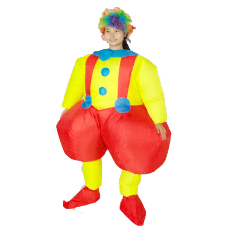Clown werewolf killing elephant Bobo cow King Kong crocodile back Horn Dragon small yellow duck rugby football inflatable costume