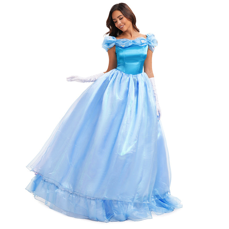 Halloween cos Cinderella costume Cinderella princess dress fairy tale stage costume suit in stock