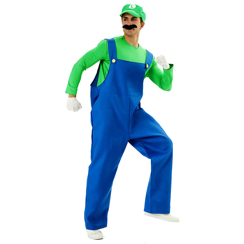 Halloween Masquerade clothes Mary costume cosplay men's and women's adult costume Mario costume