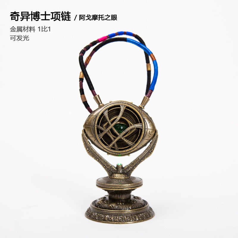 Movie reunion Doctor Strange necklace ago motorcycle eye unlimited rough stone Time gem hand-made model peripheral