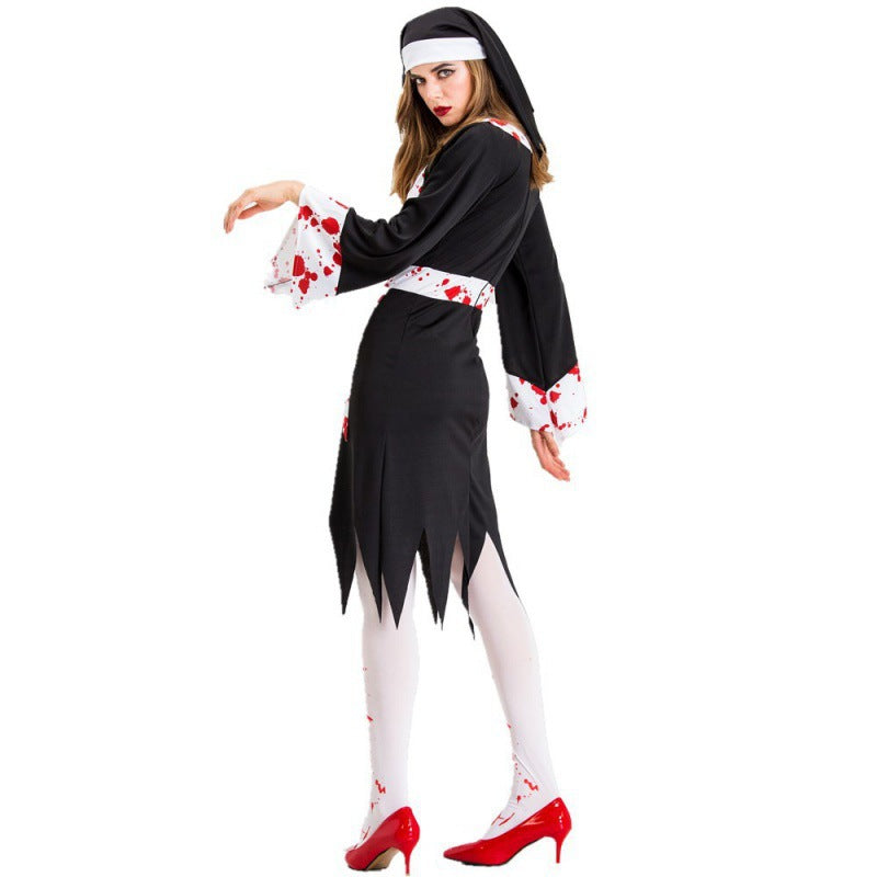 Halloween horror bloody vampire zombie costume repair women's clothing adult party Carnival cos costume performance costume