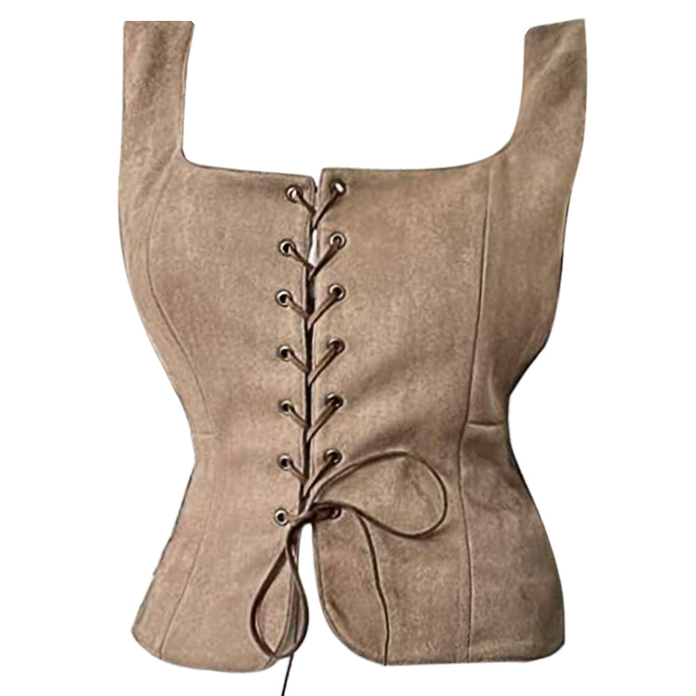 Amazon Renaissance Viking cos costume vest suede vest Halloween costume factory