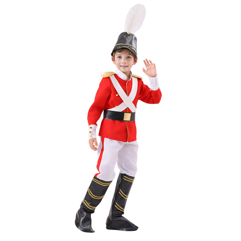 Cross-border toy soldier dress up cos costume British costume costumes children's costume Halloween suit