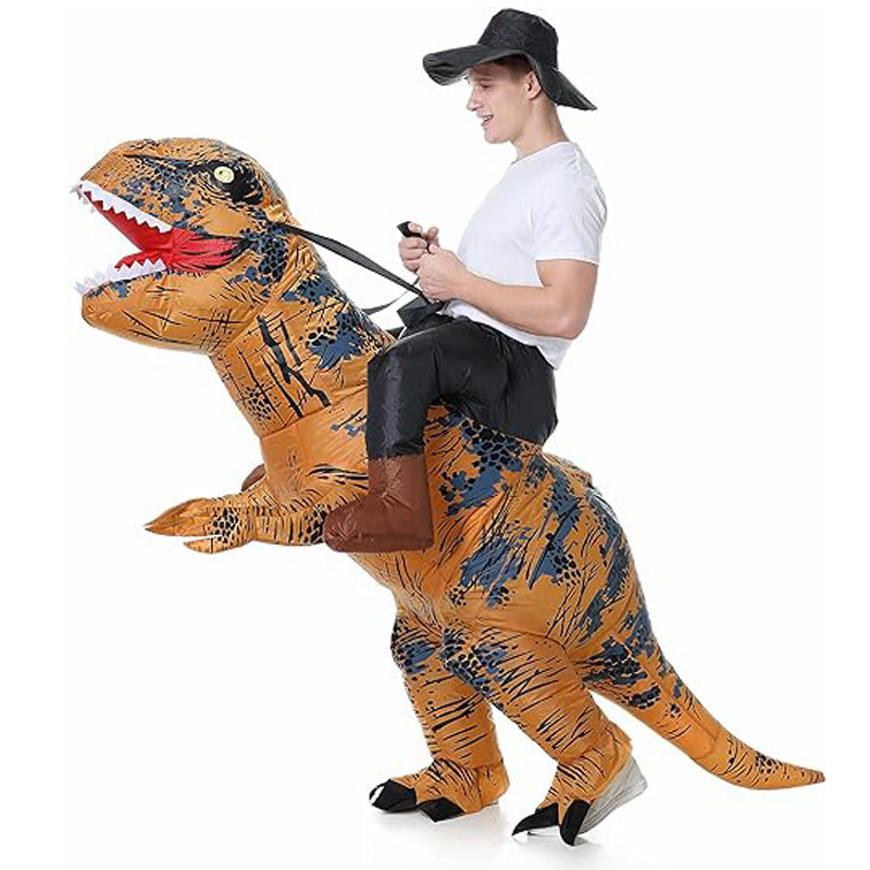 Mount dinosaur inflatable costume Halloween cosplay riding Tyrannosaurus inflatable model funny party doll costume