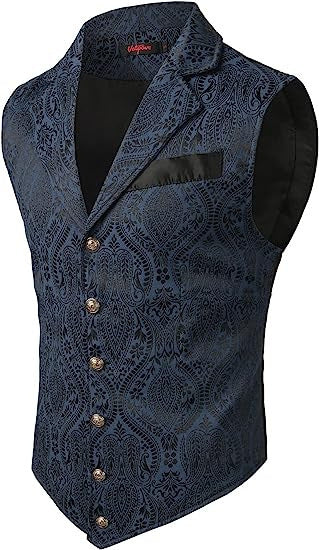 Amazon foreign trade new men's vest medieval costume retro Gothic formal dress vest Halloween costume