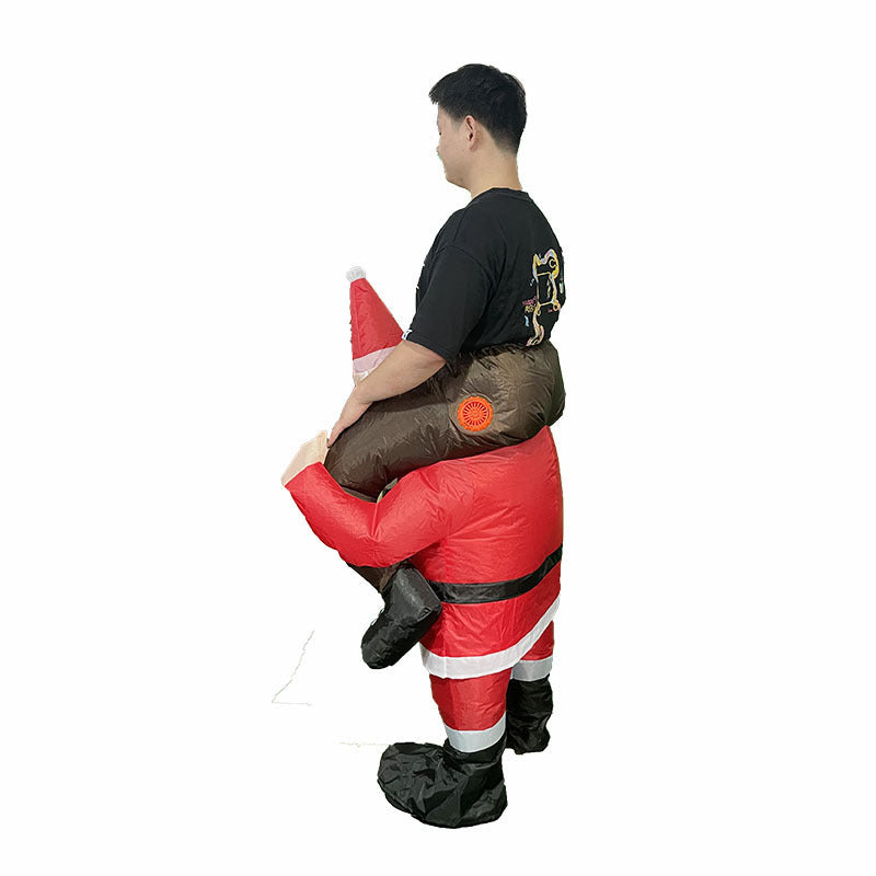 Amazon hot sale Christmas elk doll costume performance props Santa Claus back man inflatable clothing Christmas snowman
