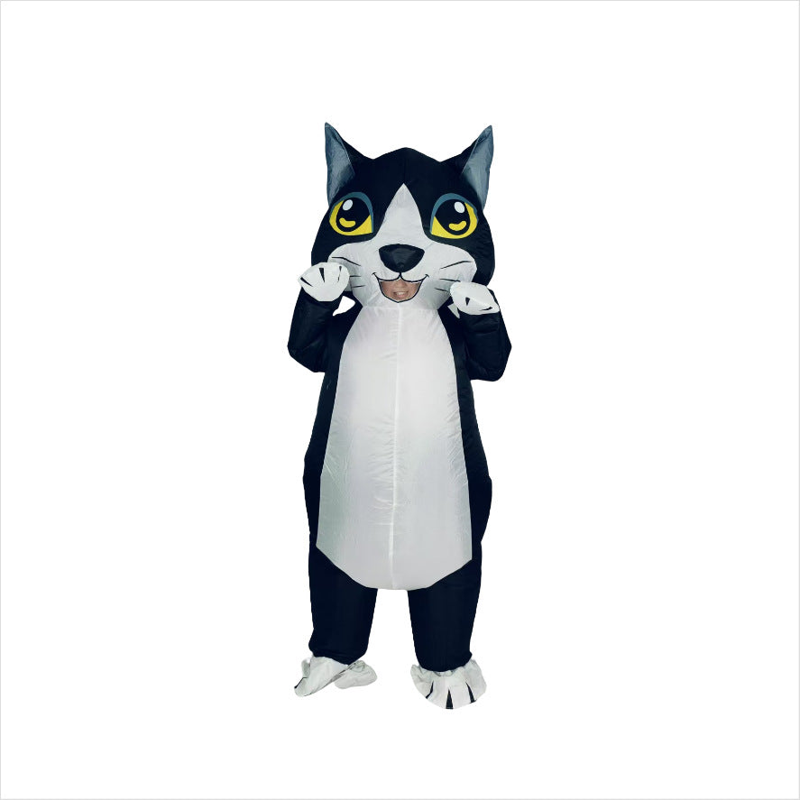 Halloween funny role play adult costume Pikachu inflatable clothing performance black cat inflatable clothing decoration