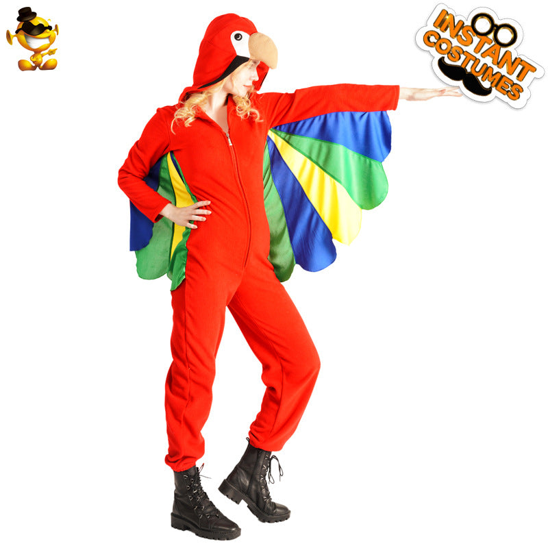 Halloween adult female funny animal parrot jumpsuit costume cosplay stage parrot props costume