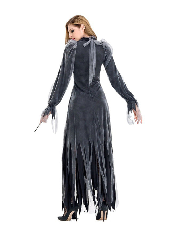 Halloween Witch Vampire Cosplay Costume Scary Cape