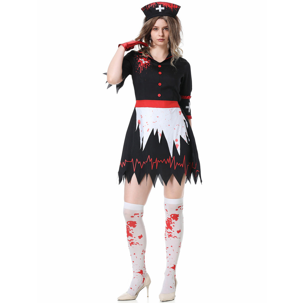 Halloween Vampire Nurse Costume M-XL