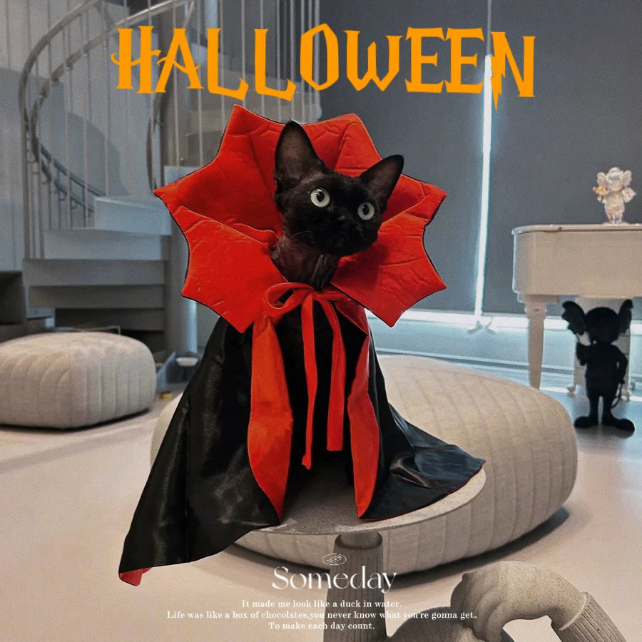 Pet Halloween Cape Vampire Count Cloak