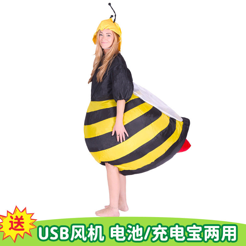 Bee inflatable costume bumblebee animal cartoon Halloween annual meeting funny school bar TikTok performance props