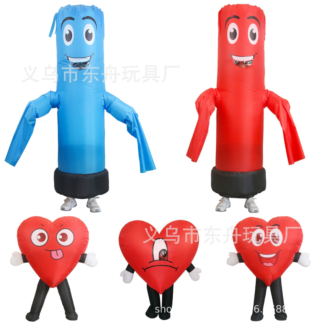 Cross-border Valentine's Day love confession props Smiley Dancer inflatable clothing atmosphere funny stage performance props costume