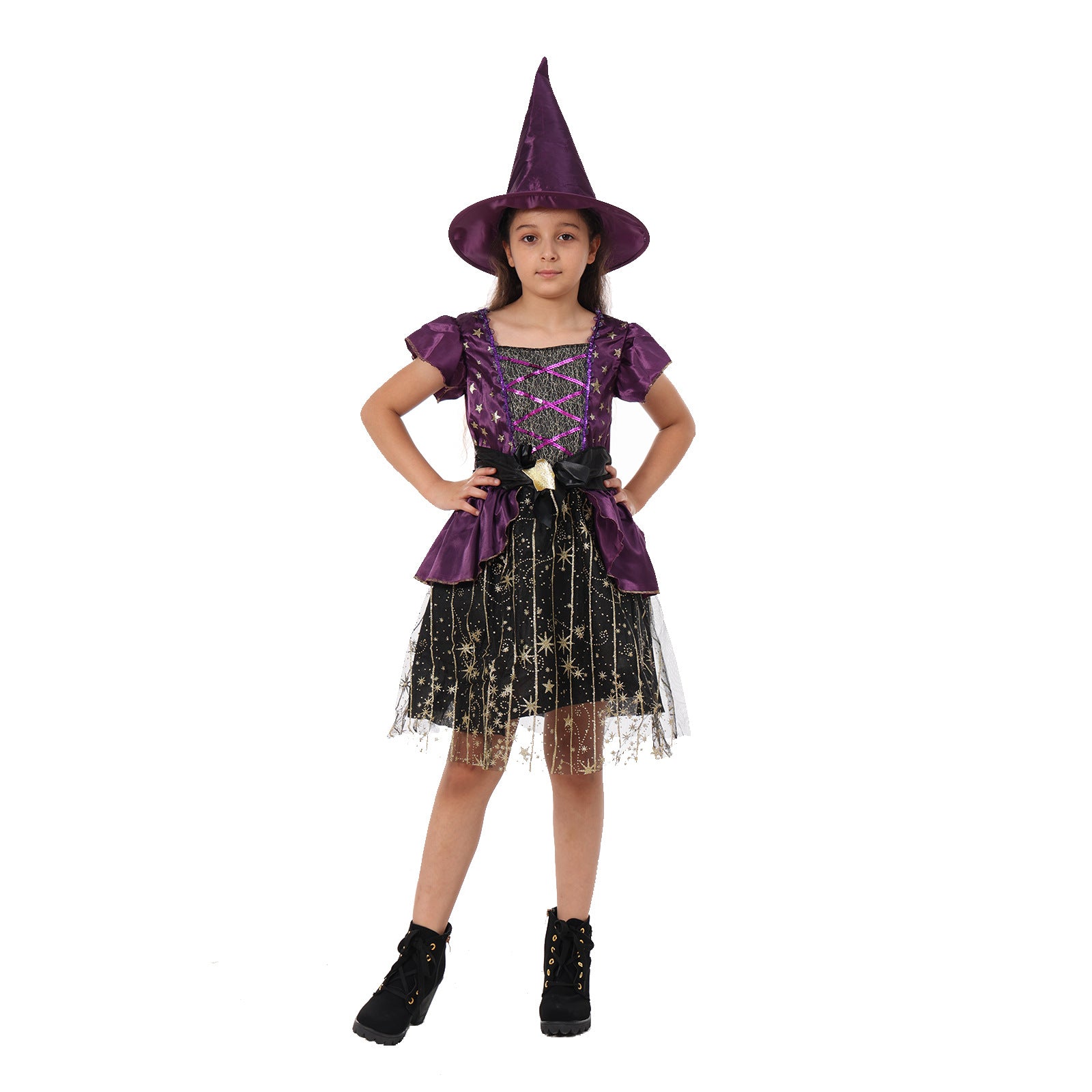 Amazon wish cross-border supply Halloween costume little witch performance set Halloween witch costume