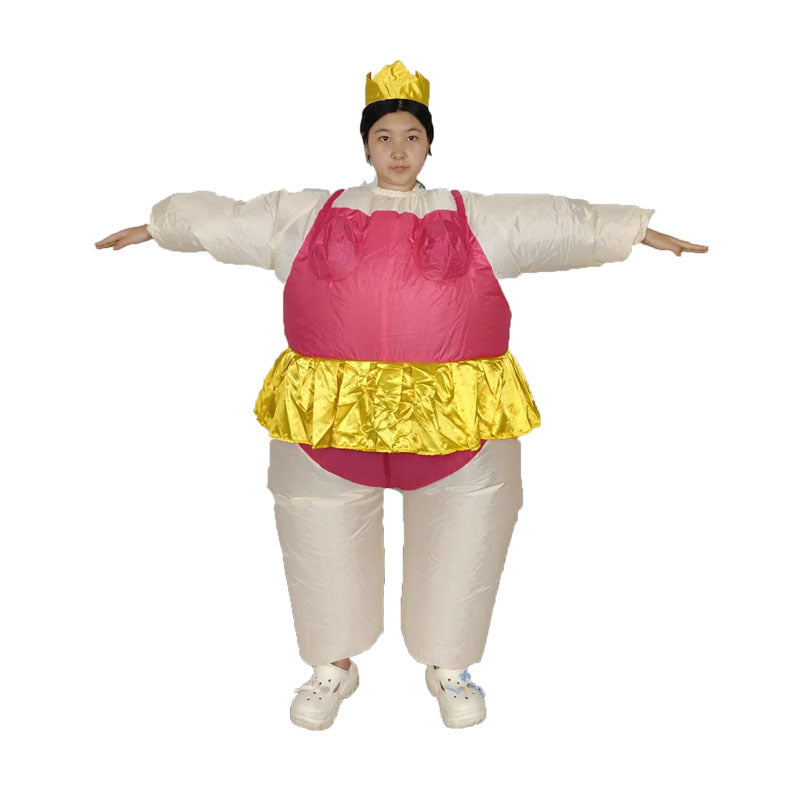 Cross-border hot Carnival funny play inflatable costume Halloween dress up fat sunflower ballet doll clothing