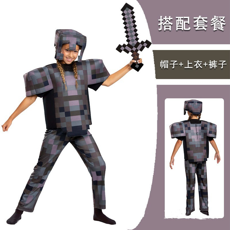 Wansheng children's costume my world MC party cosplay cos costume costumes minecraft