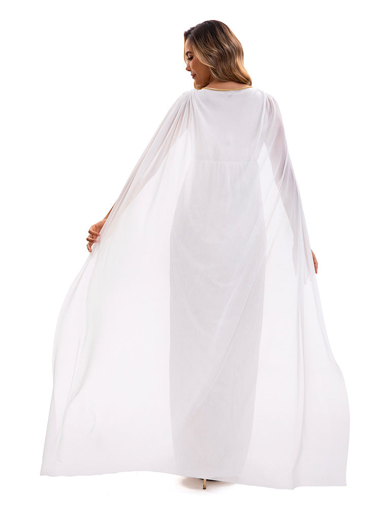 2025 Greek goddess costume white skirt ancient Greek myth story theme costume Halloween costume Athena