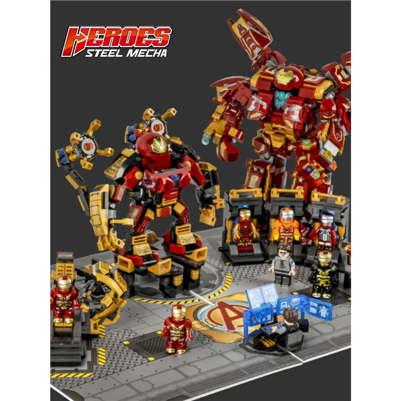 Iron Man anti-Hulk mecha Leyi building blocks Avengers armored boys educational assembled toys gift