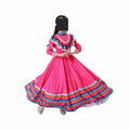 Cross-border new arrival Mexican girl ethnic dance costume girls Big swing skirt stage performance costume ethnic costume