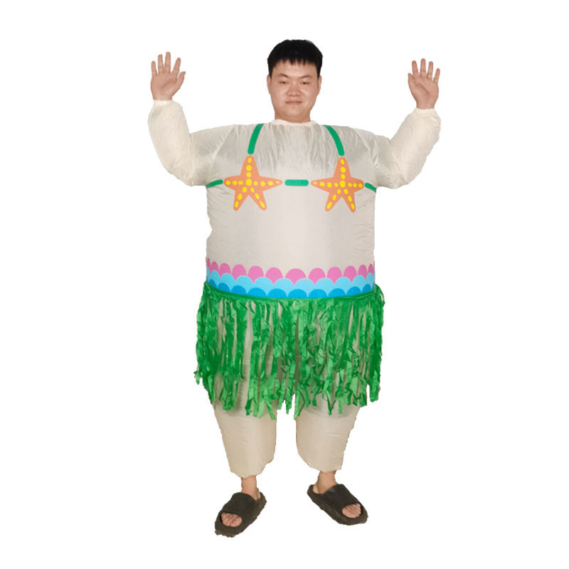 Cross-border hot Carnival funny play inflatable costume Halloween dress up fat sunflower ballet doll clothing