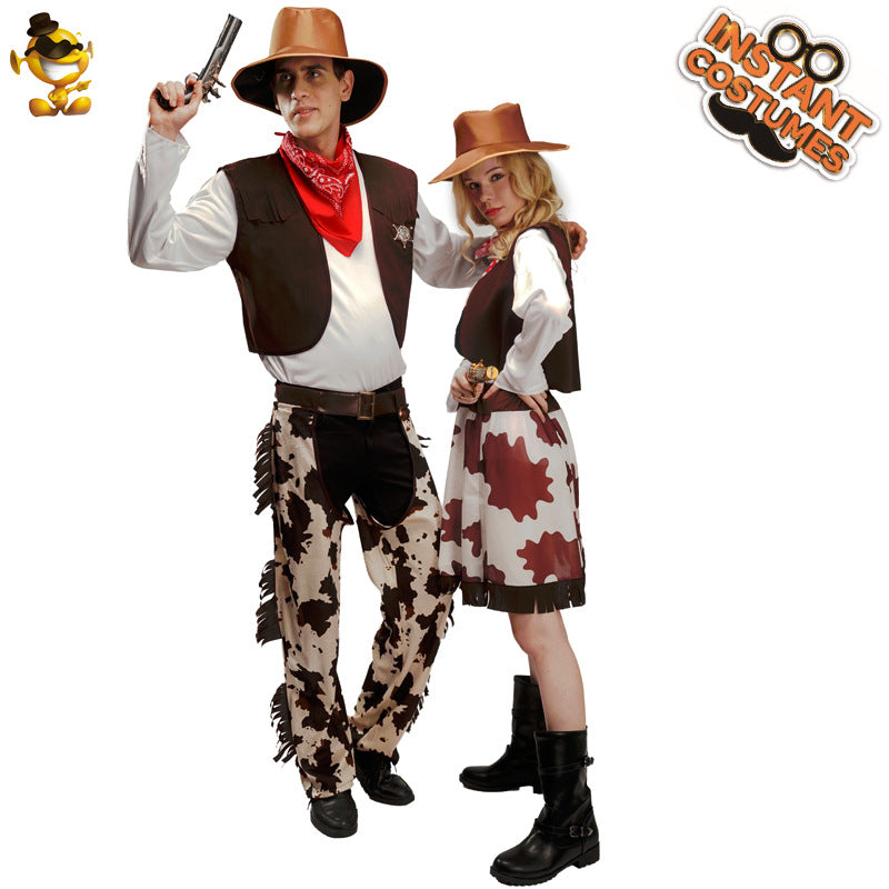 Halloween costume party cosplay clothes stage costume game dress up costume adult men Western Denim costume