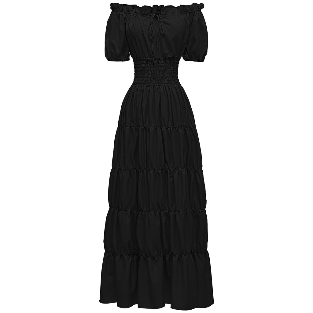 Medieval Renaissance lady long dress stage costume Halloween COS role play vintage costume