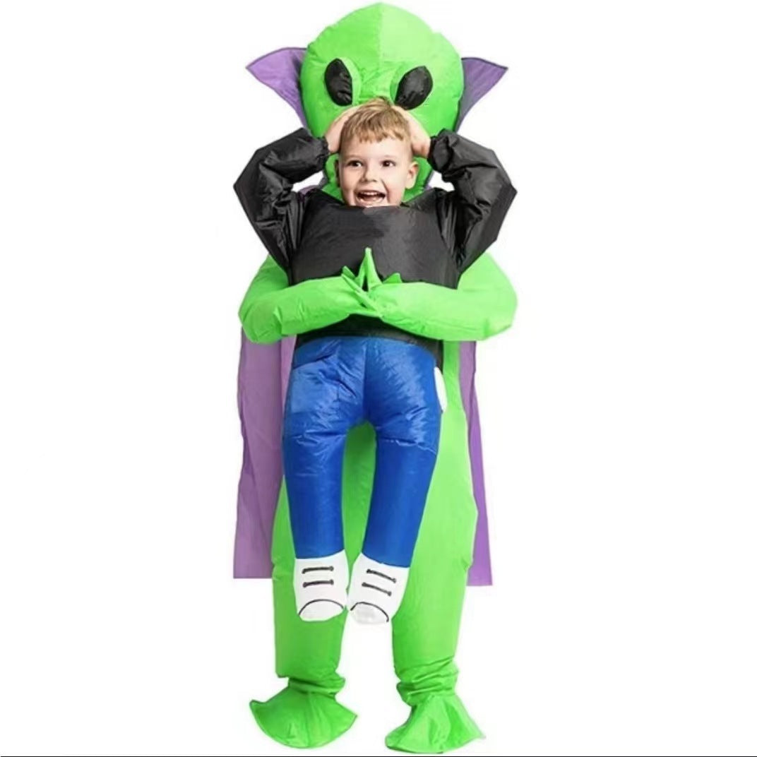 Halloween Alien inflatable clothing TikTok performance doll funny costume makeup props green ghost hug man inflatable clothing