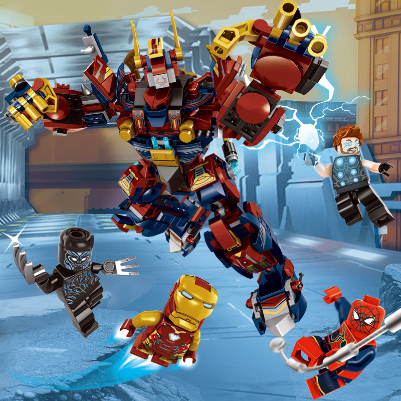 S brand Avengers building blocks boy iron man anti-Hulk Mech doll toy children Boy assembling toys