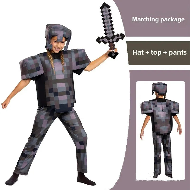 Wansheng children's costume my world MC party cosplay cos costume costumes minecraft