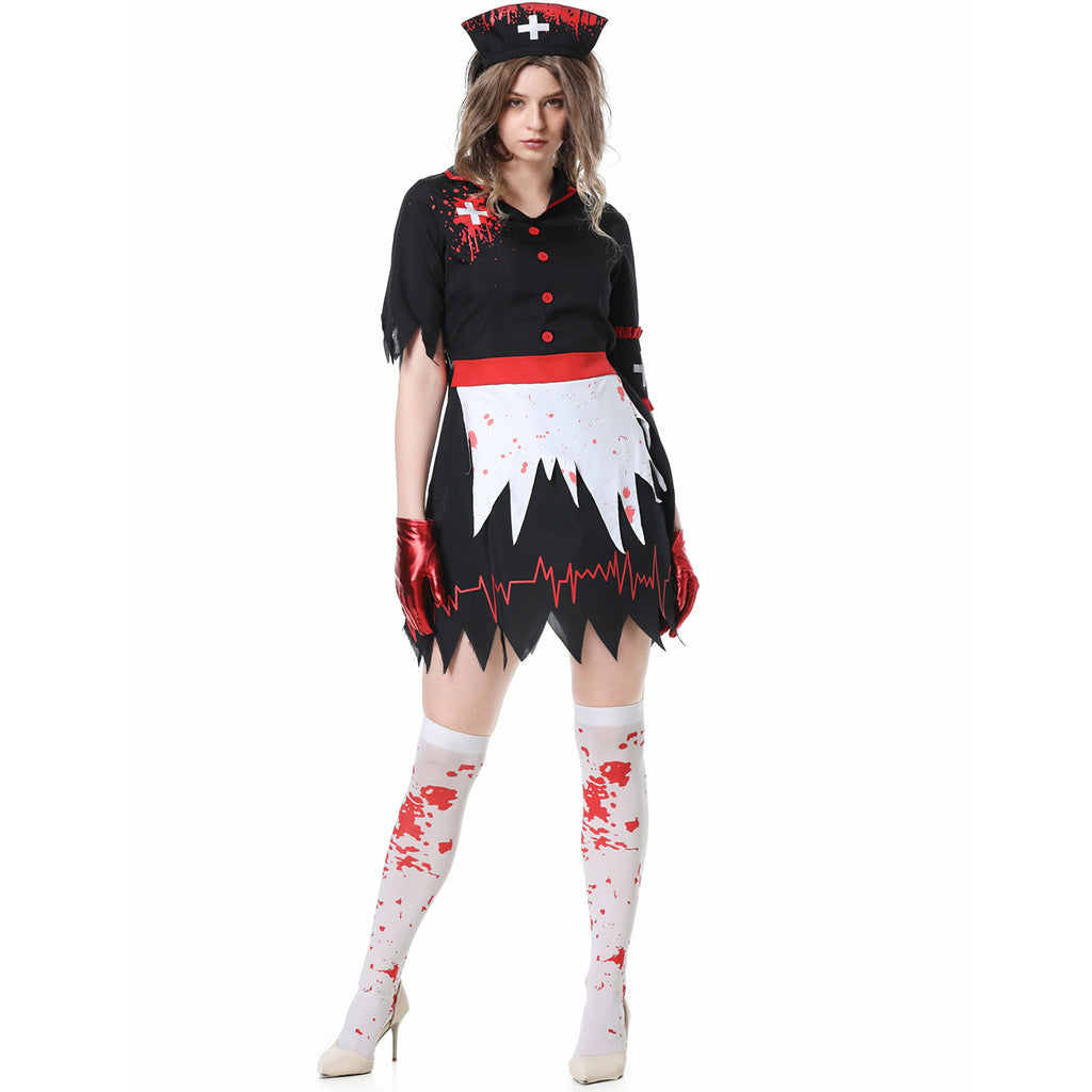 Halloween Vampire Nurse Costume M-XL