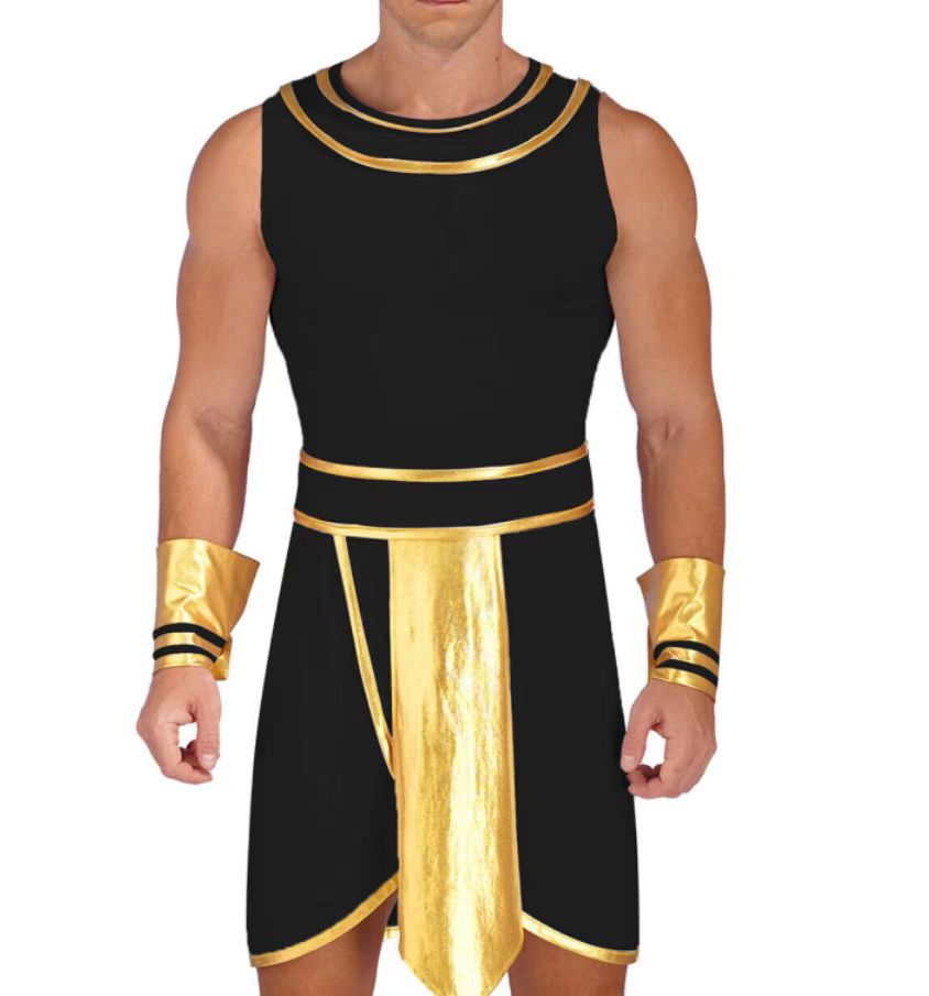 Halloween costume cos medieval ancient Roman one-shoulder costume real person role play