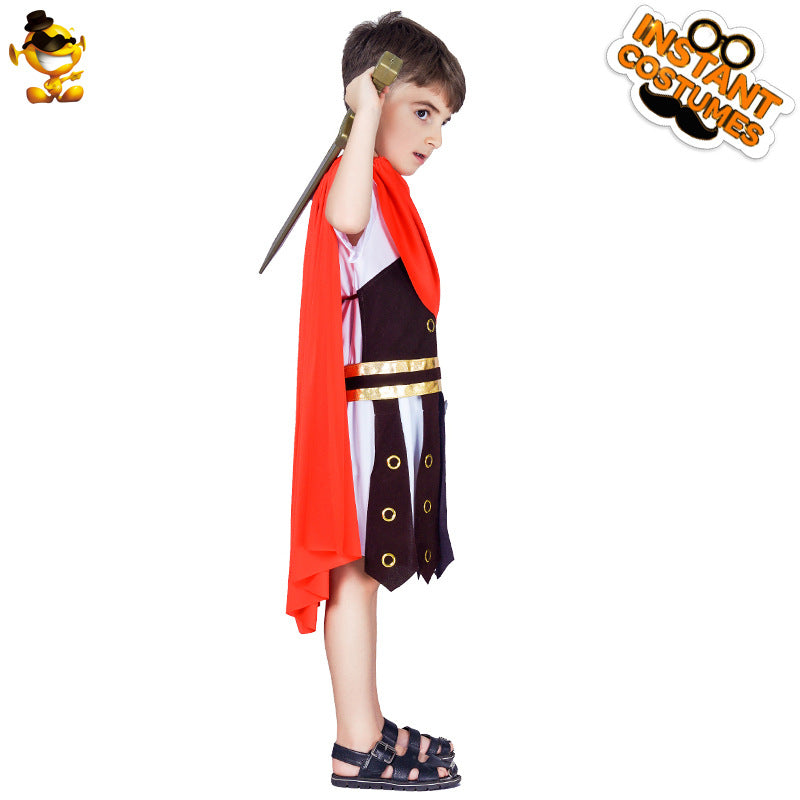 Halloween little boy Roman warrior costume boy Roman warrior stage performance boy party costume