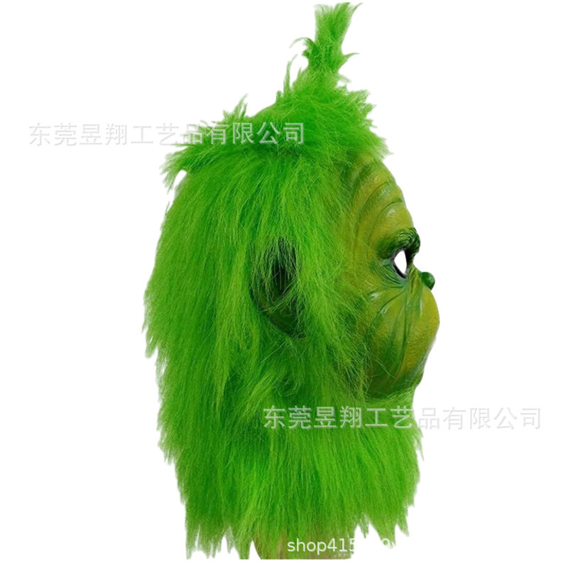 Grinch latex mask for Christmas Halloween costume