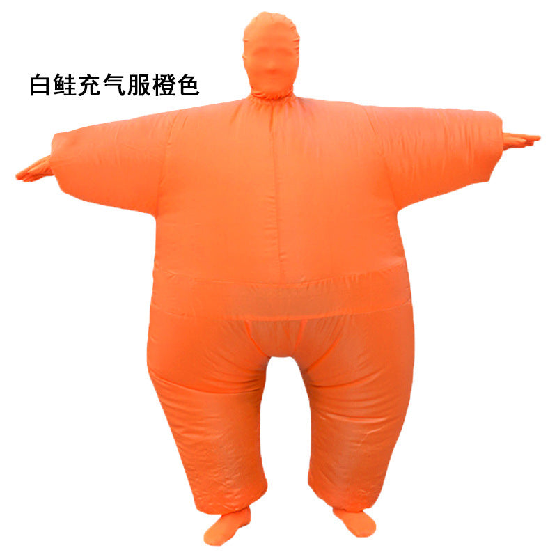 Halloween inflatable clothing costume masquerade funny props White Salmon inflatable clothing masked ninja inflatable sumo costume