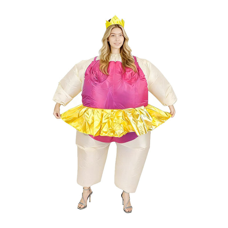 Cross-border hot Carnival funny play inflatable costume Halloween dress up fat sunflower ballet doll clothing