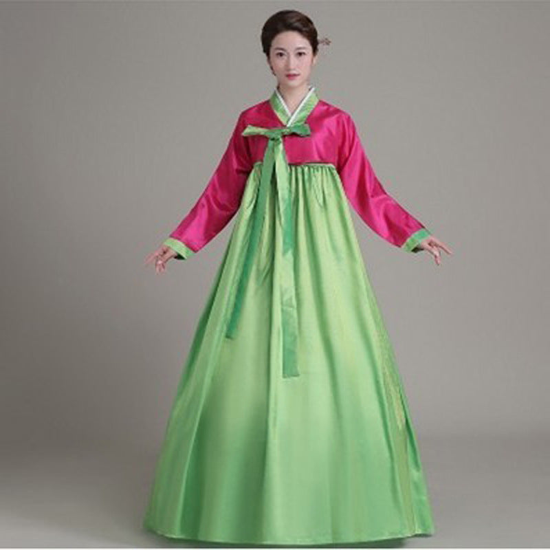 Hanbok women's adult Korean costume traditional Korean Ancient Costume National minority dance costume for the annual meeting