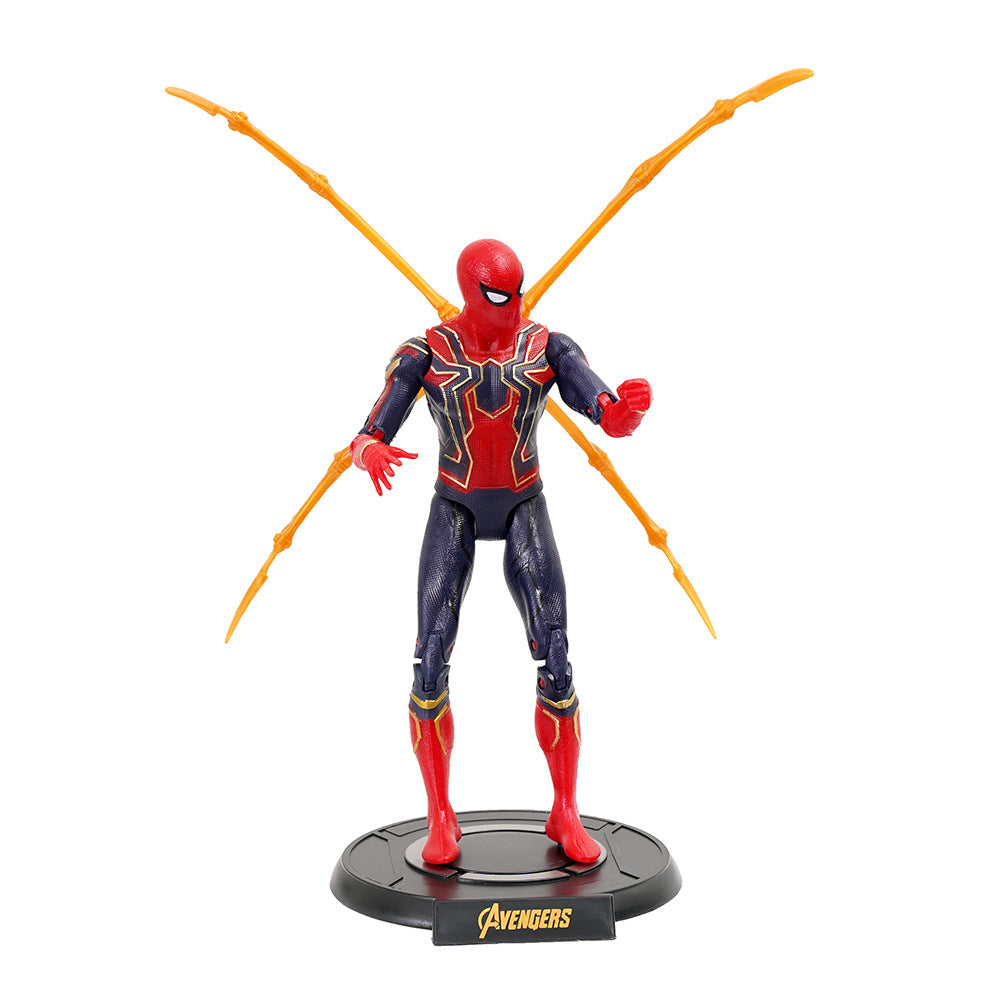 Avengers 7-inch MK85 Steel Spider-Man Captain America figurine garage kits model decoration toys wholesale