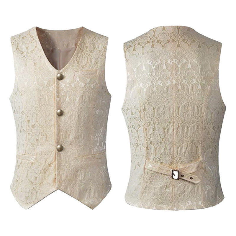 Mantianyu Amazon wish New Men's medieval costume retro men short vest Halloween costume