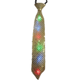 Gold Tie with LED Flashing Lights