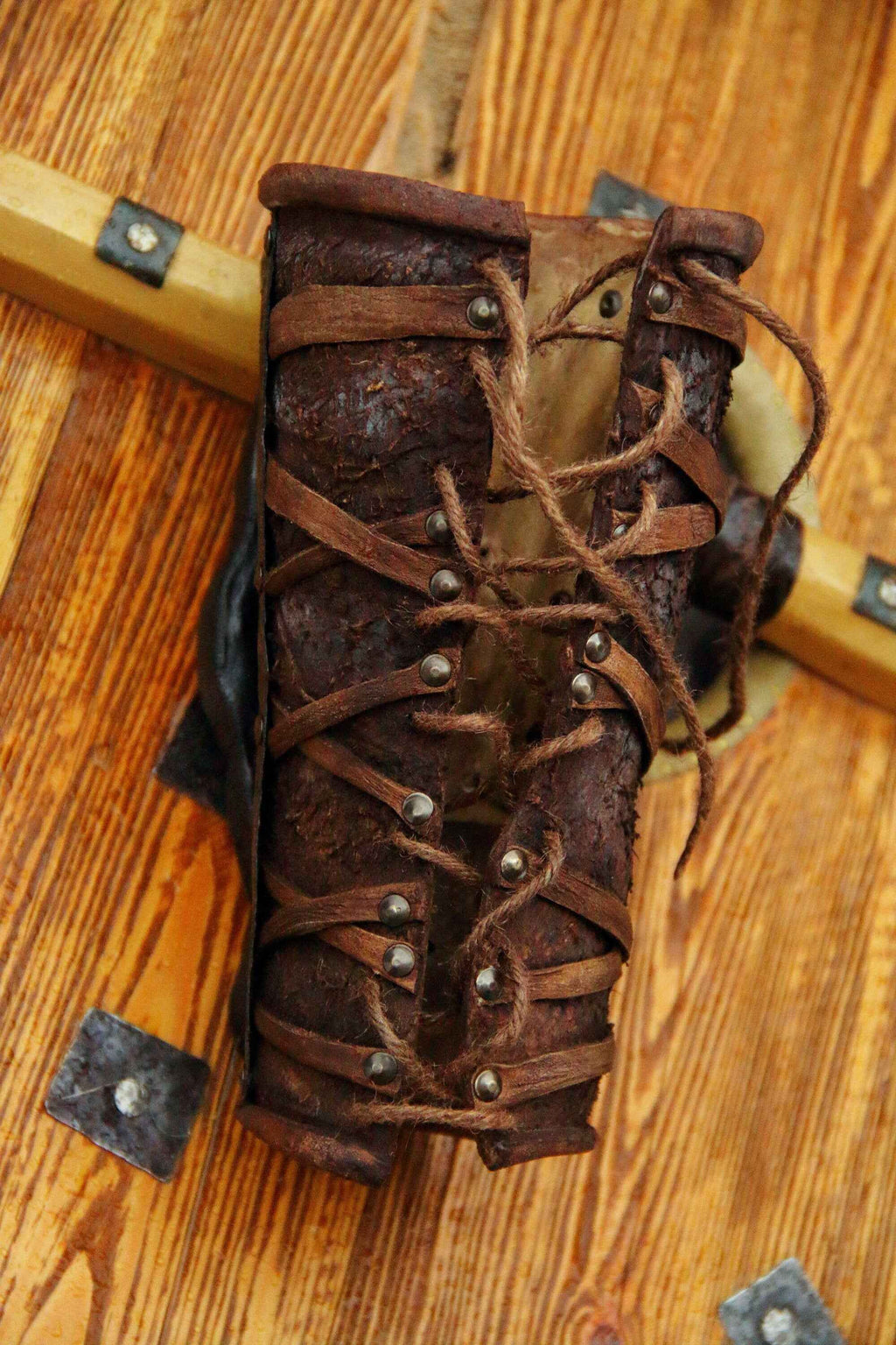 Leather bracer with shild (God of War)