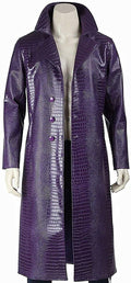 Handmade Jared Leto Joker Purple Trench Coat Cosplay Suicide Squad