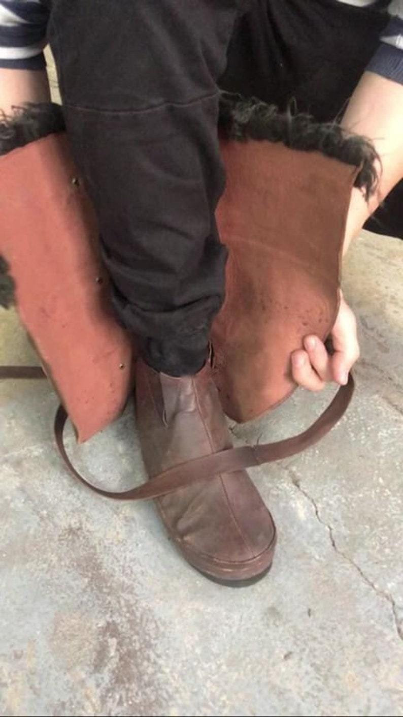 Assassian Black Boots with fur / boots set